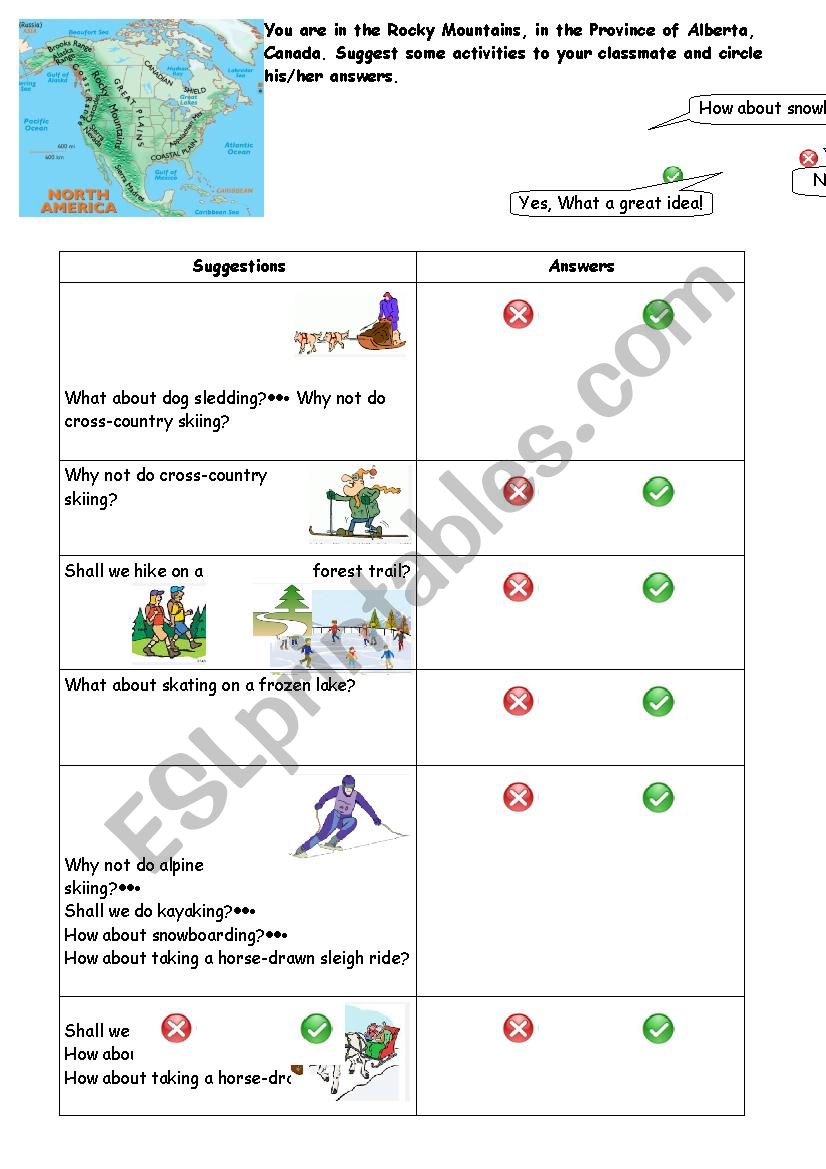 Suggestions worksheet