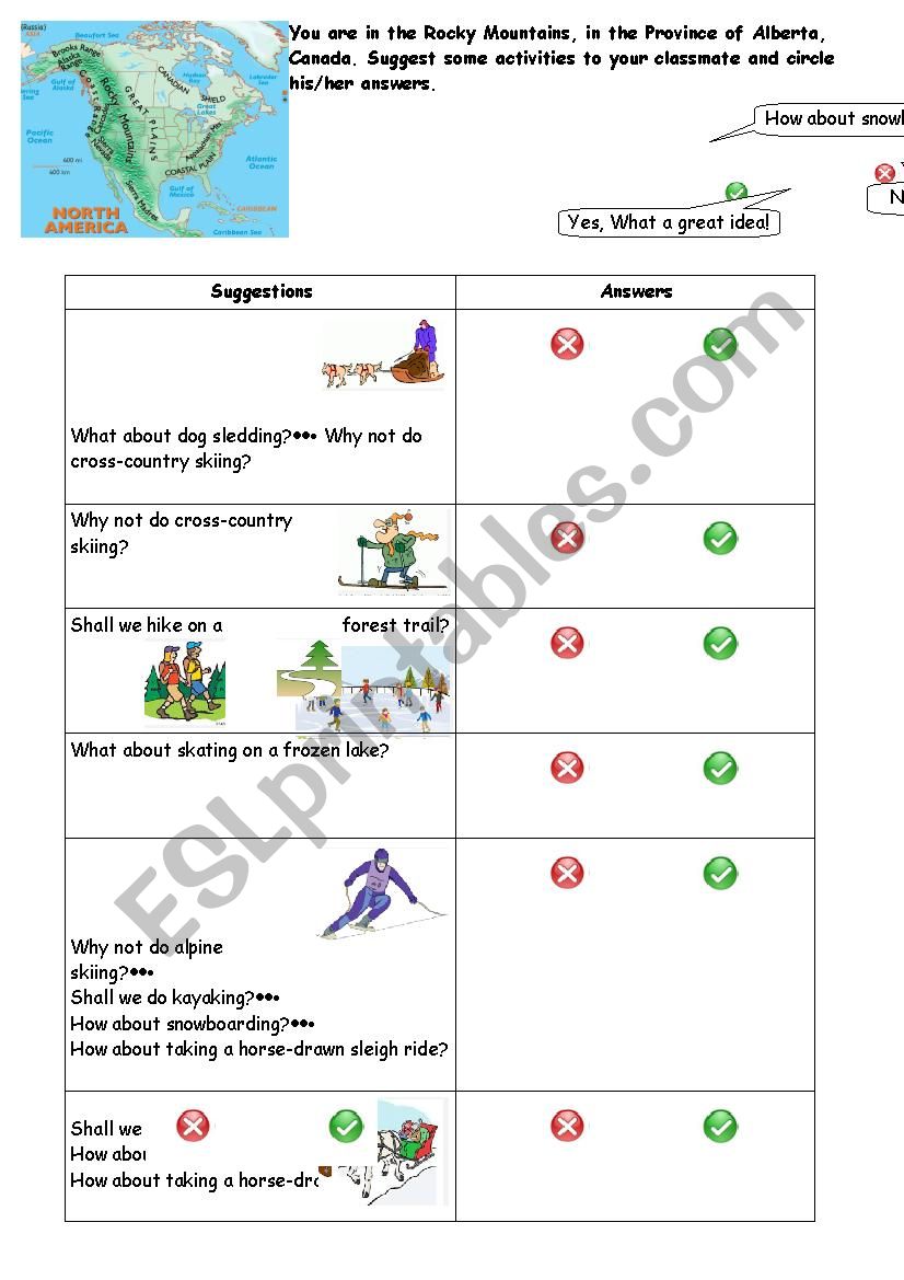 Suggestions worksheet