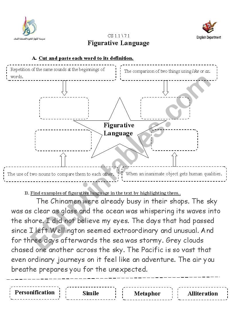 Figurative Language worksheet