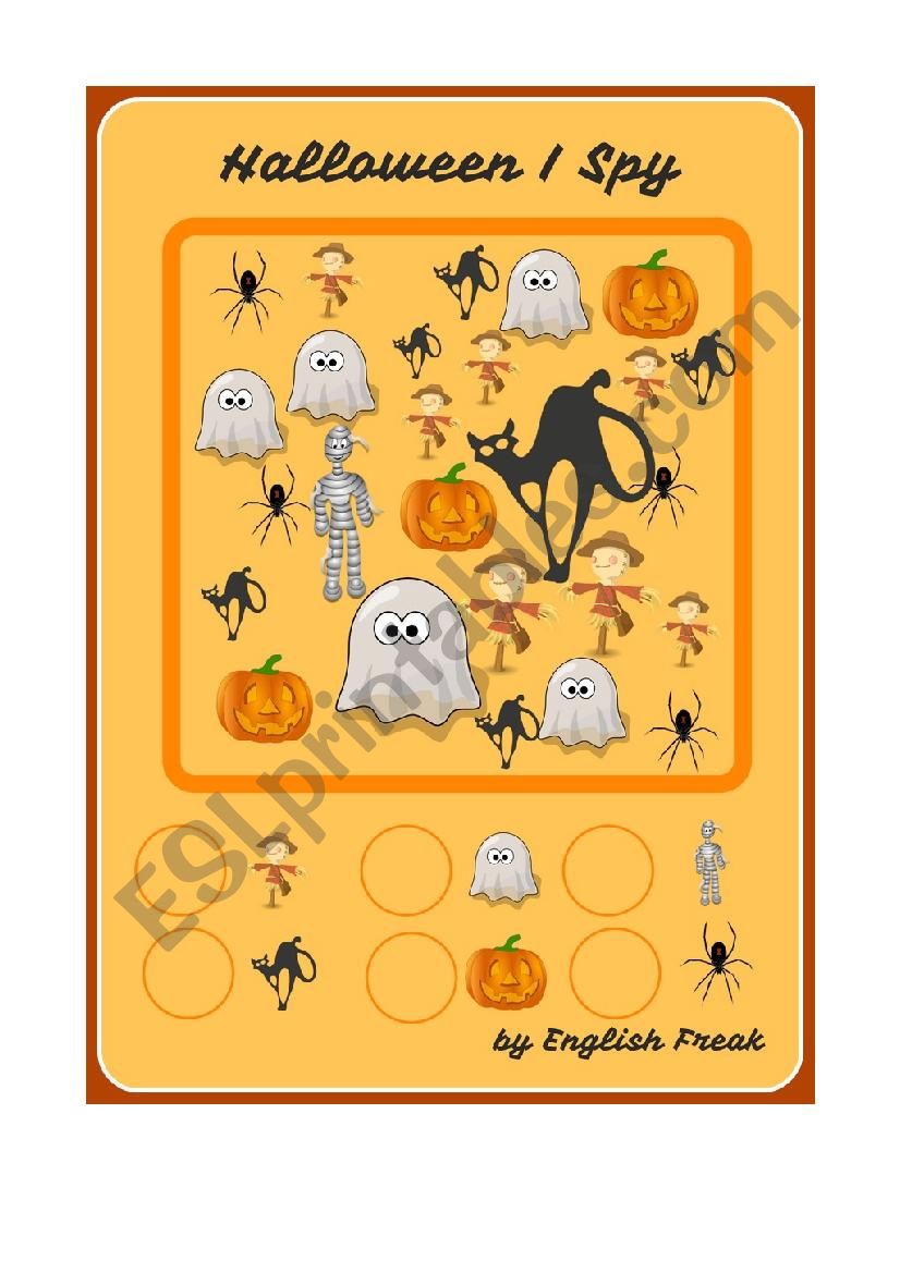 Halloween I Spy worksheet