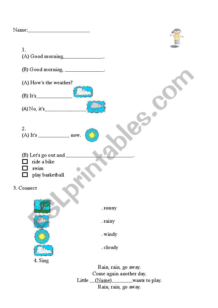 Hows the weather today? worksheet