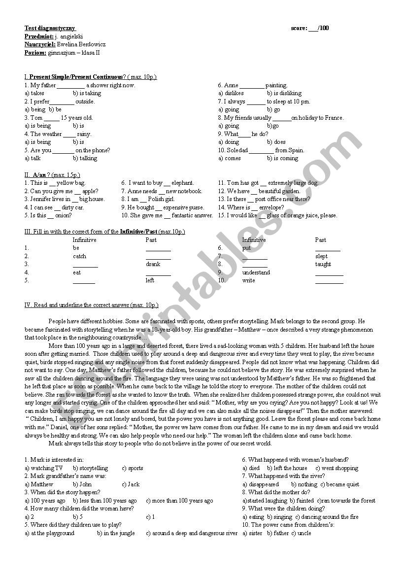 adjectives in use worksheet