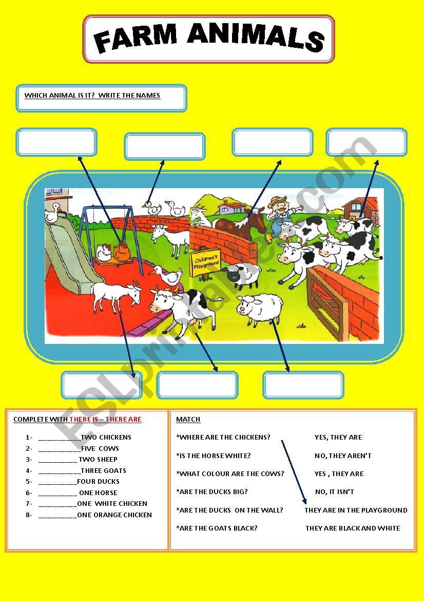 ANIMAL FARMS worksheet