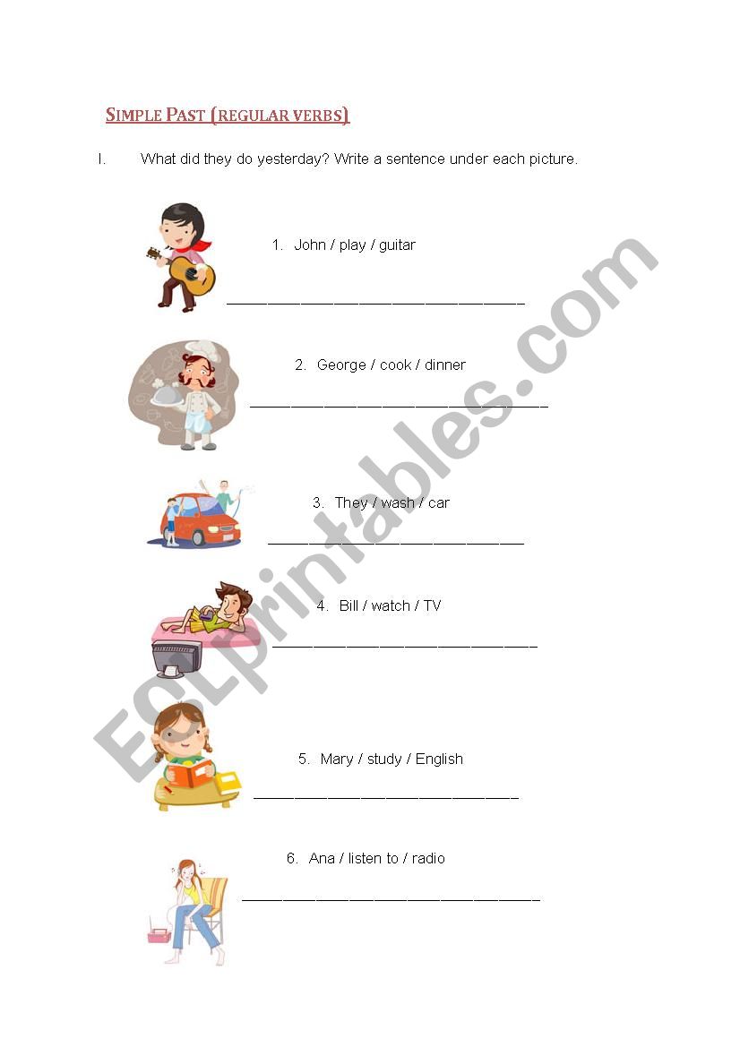 Simple Past (Irregular Verbs) worksheet