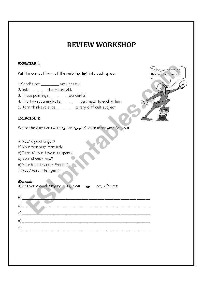 Review workshop worksheet