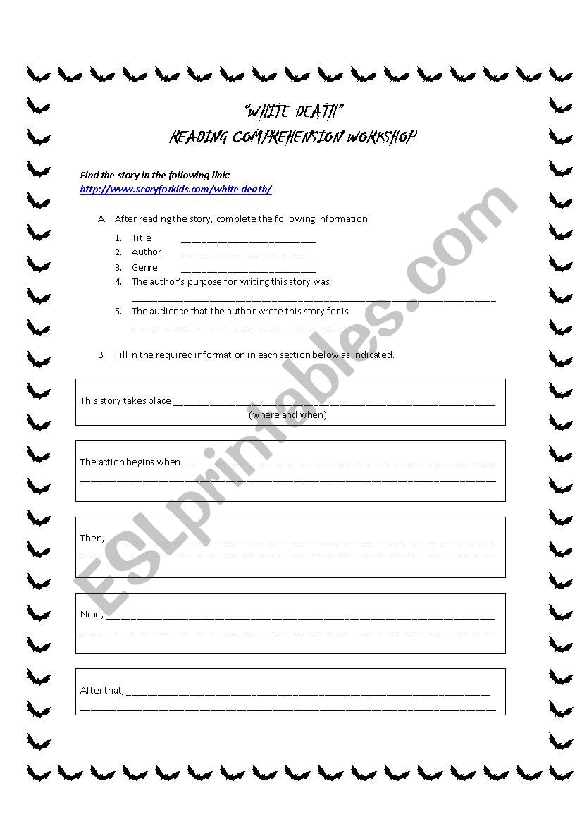 The White Death worksheet