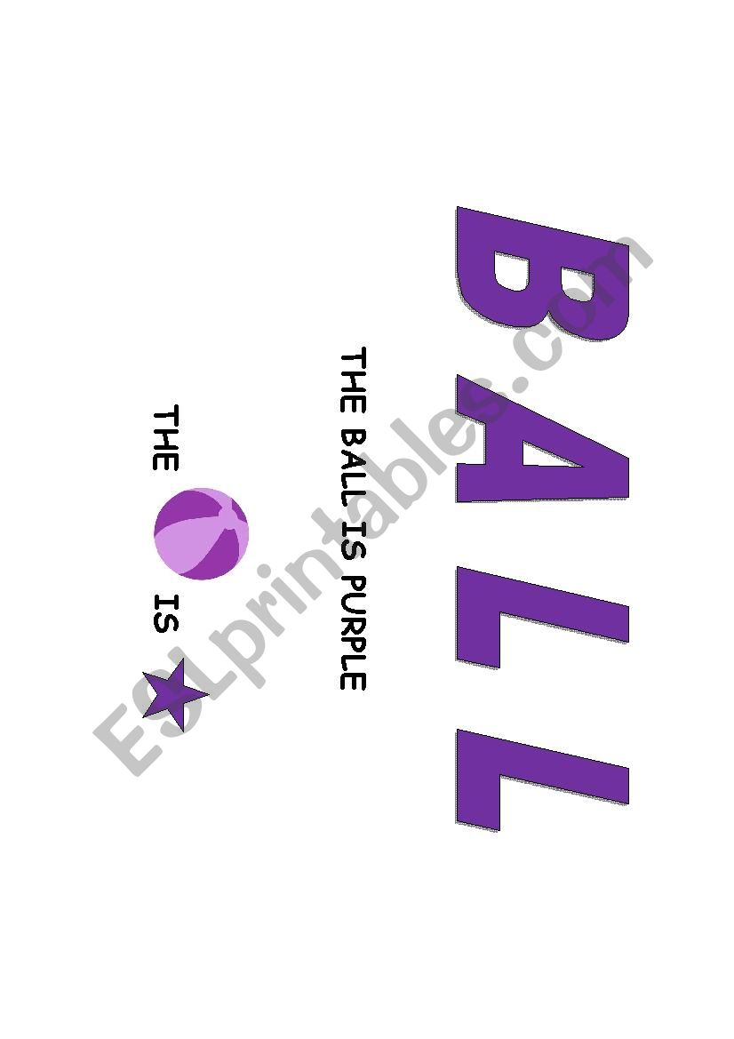 The ball is purple worksheet