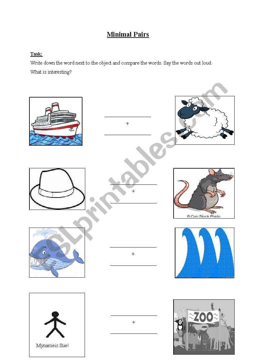 Minimal Pairs in the English Language 