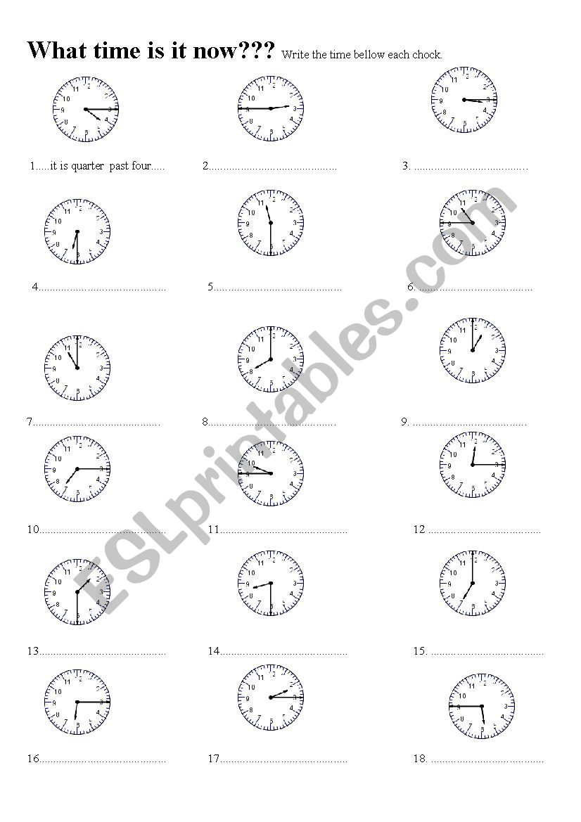 Time worksheet