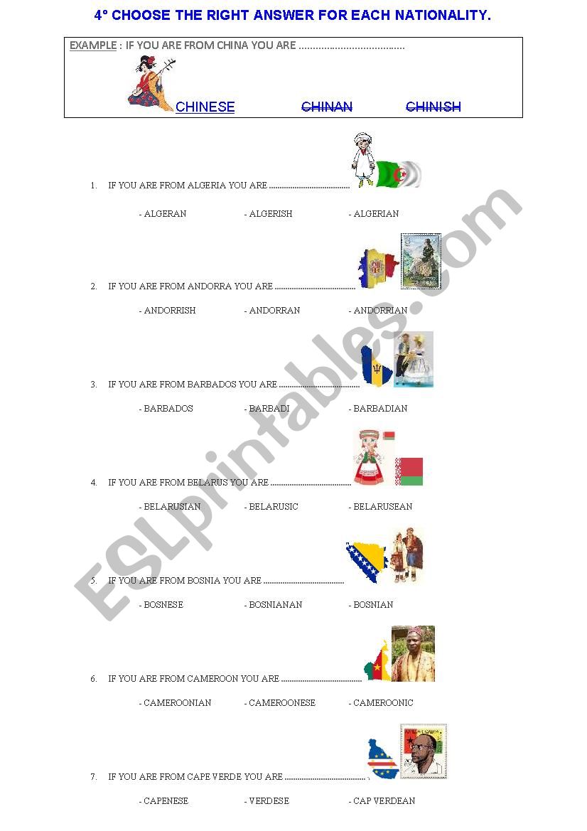 COUNTRIES AND NATIONALITIES - PART 2