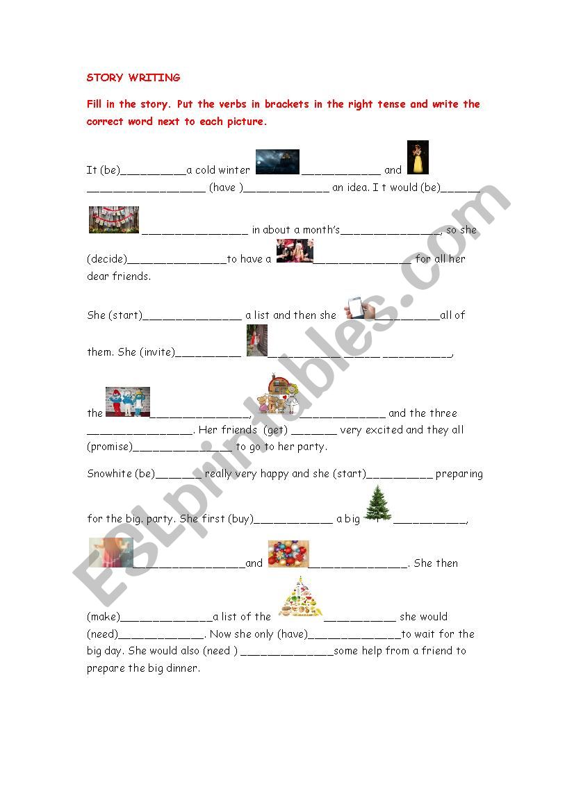 story writing worksheet