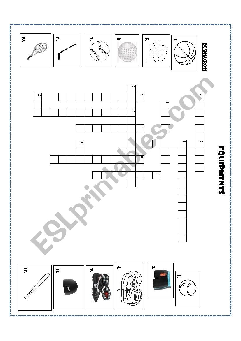 CRISS CROSS SPORTS EQUIPMENTS worksheet