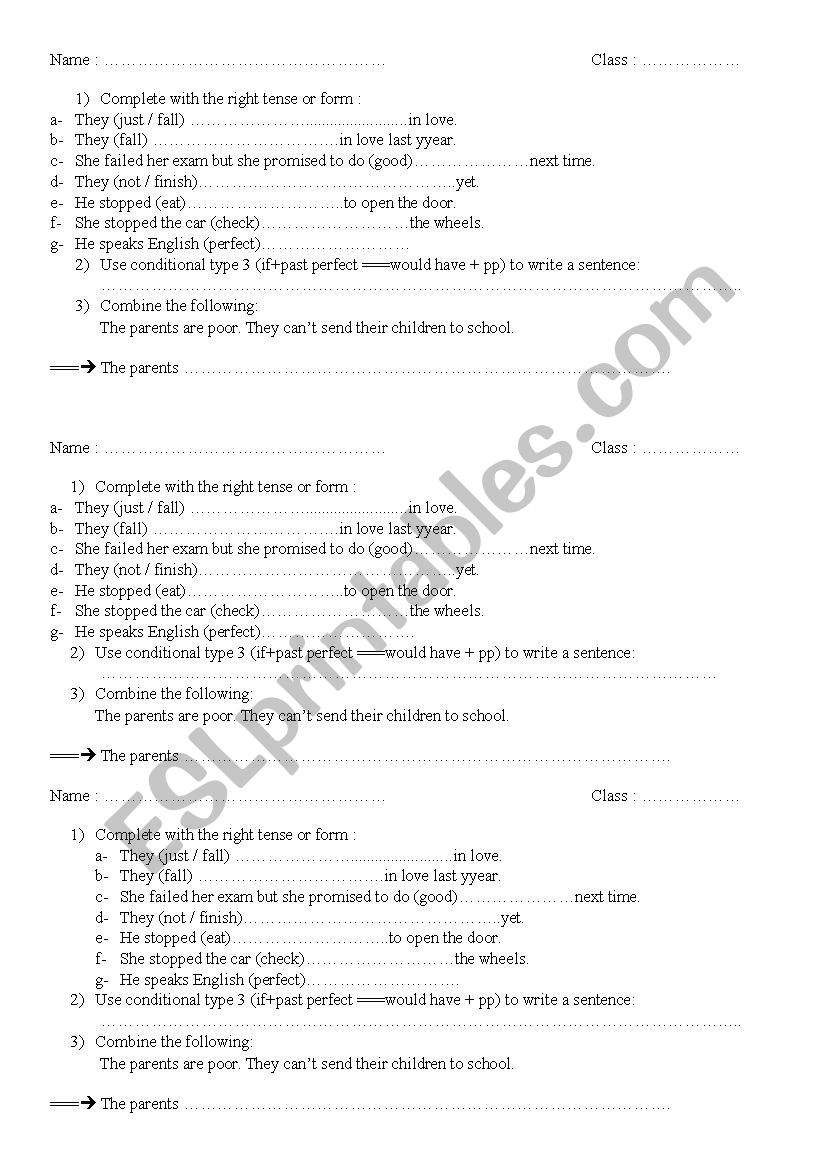 evaluation test n1 worksheet