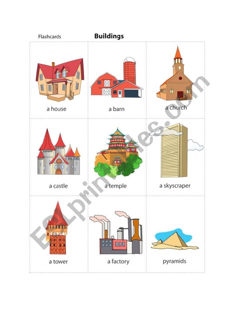 Building Flash Cards worksheet
