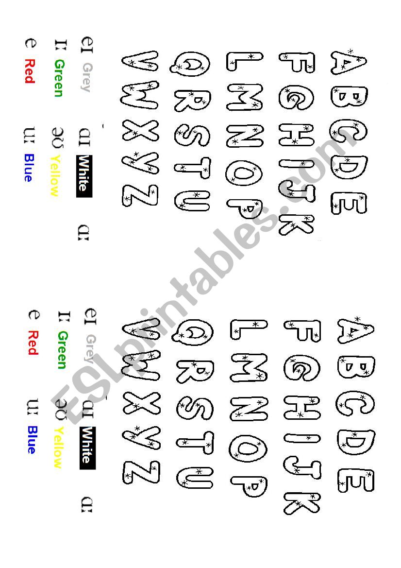 ABC colour worksheet