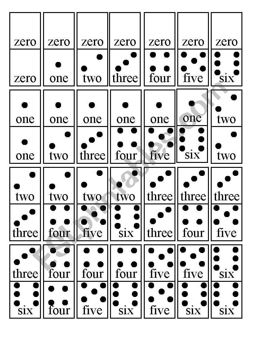 Domino worksheet