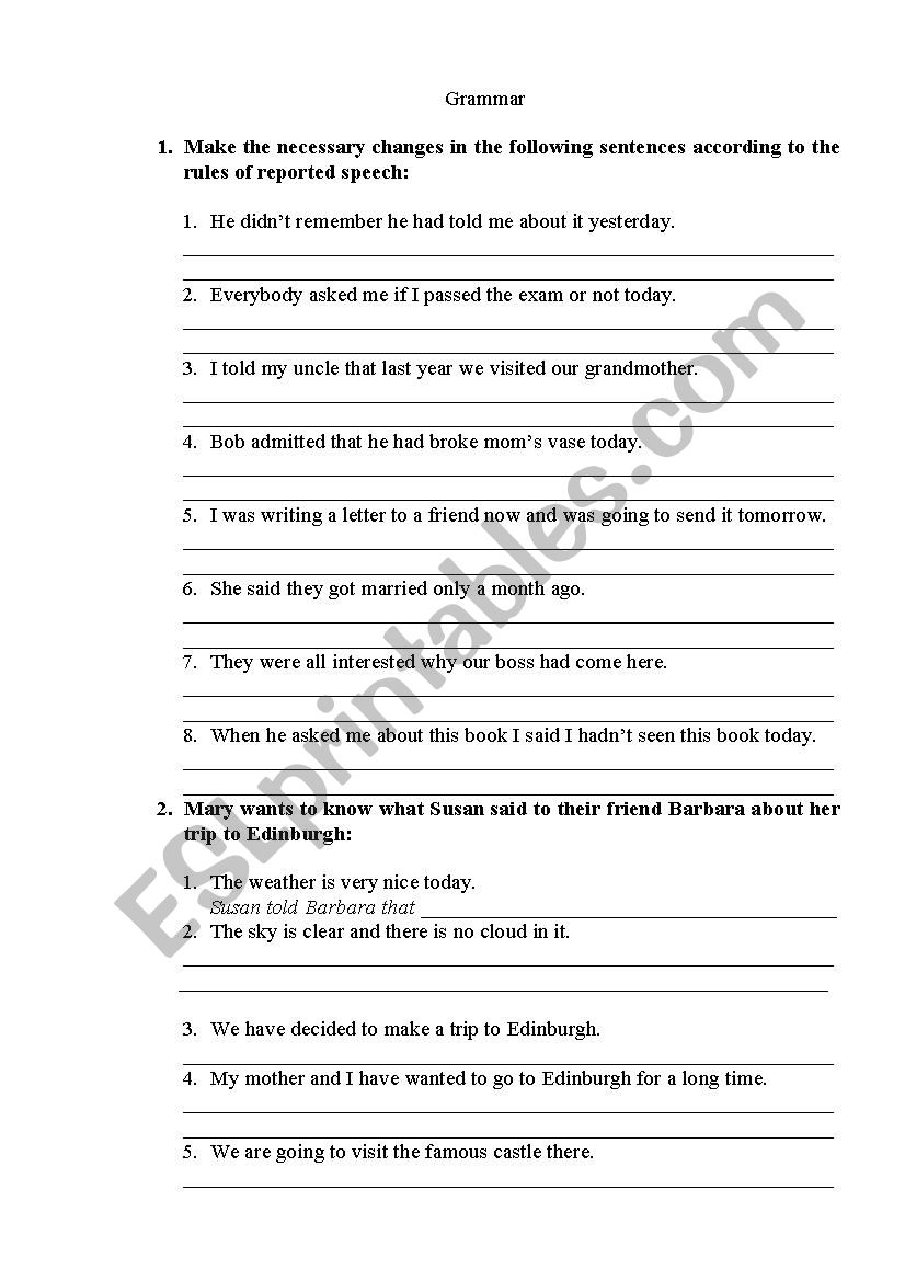 grammar worksheet worksheet