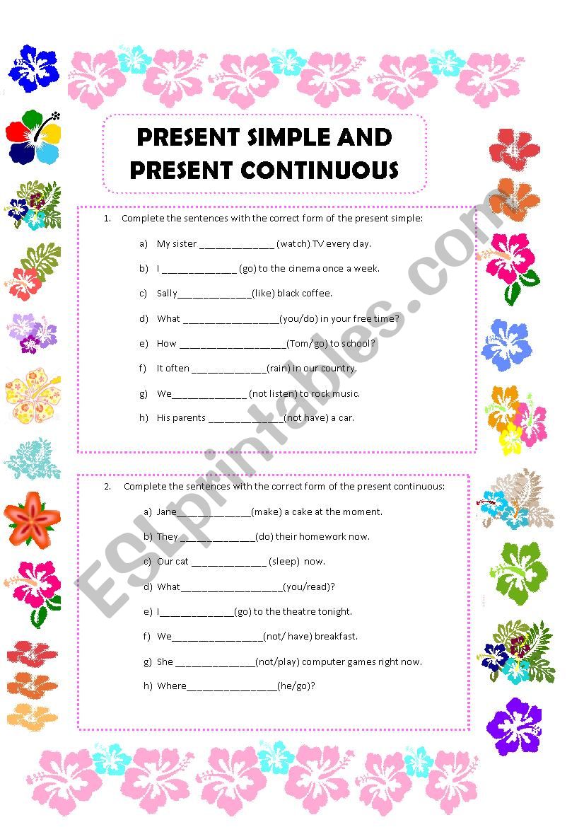 Present simple or Present Continuous