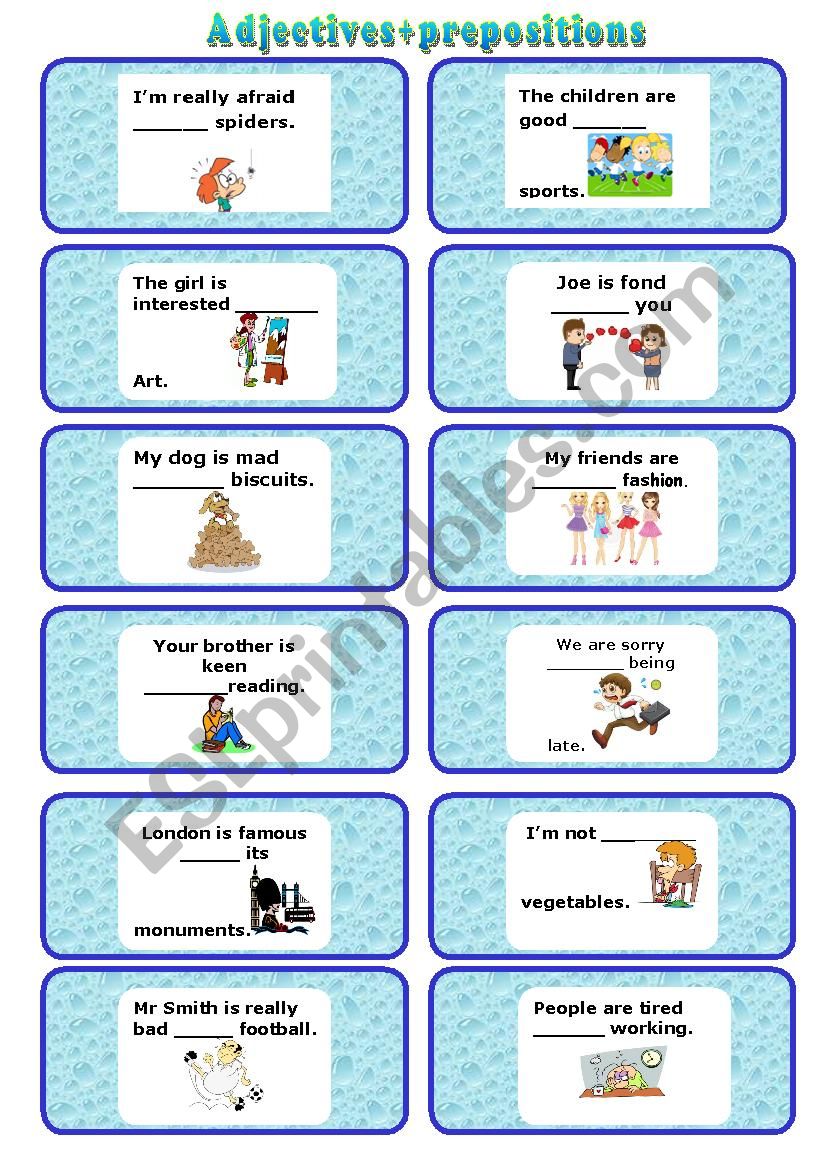 Adjectives+prepositions- speaking