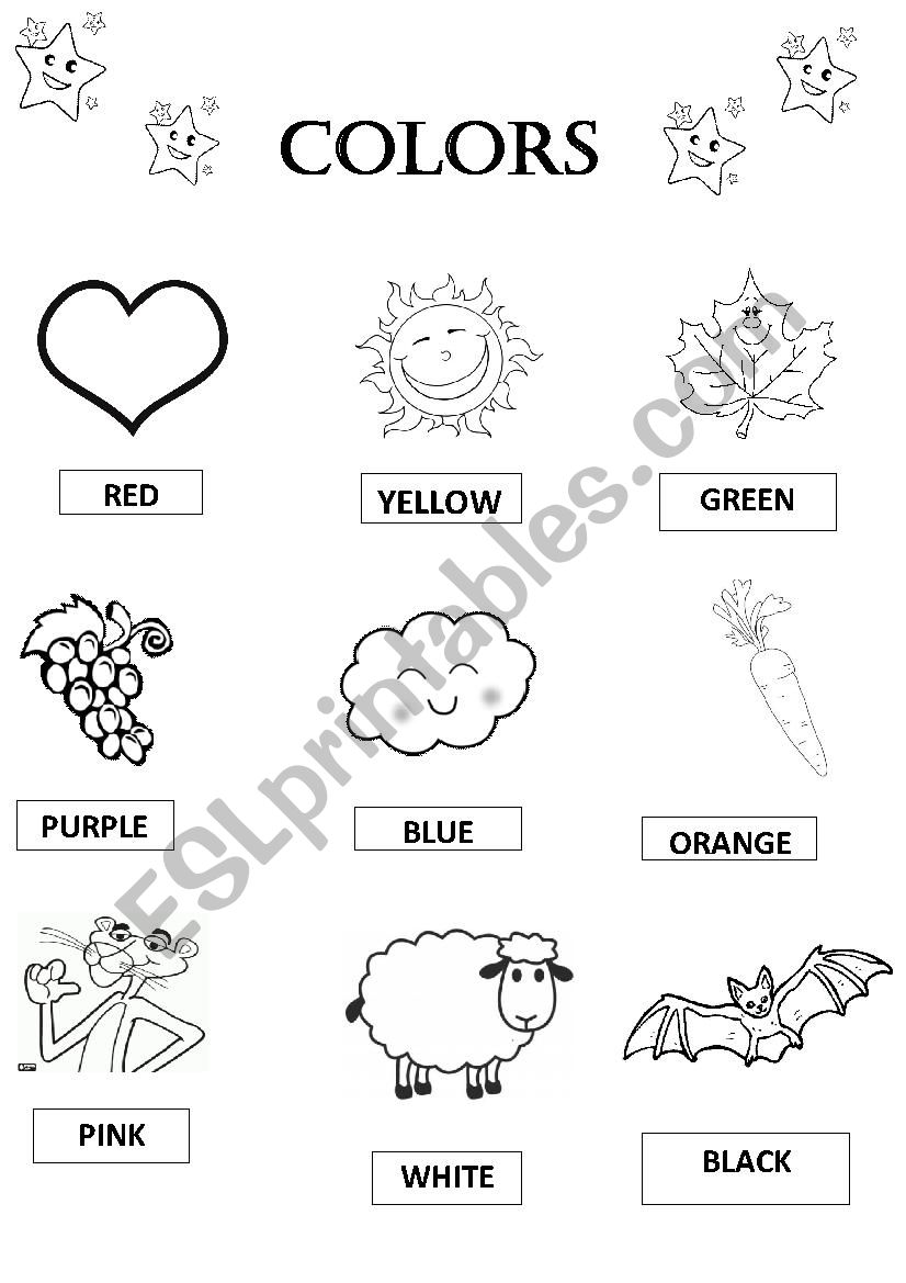 colours worksheet