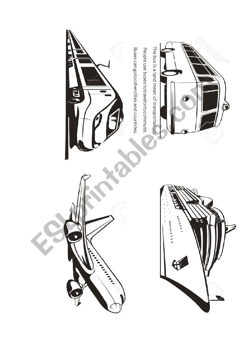 Means of transportation facts worksheet
