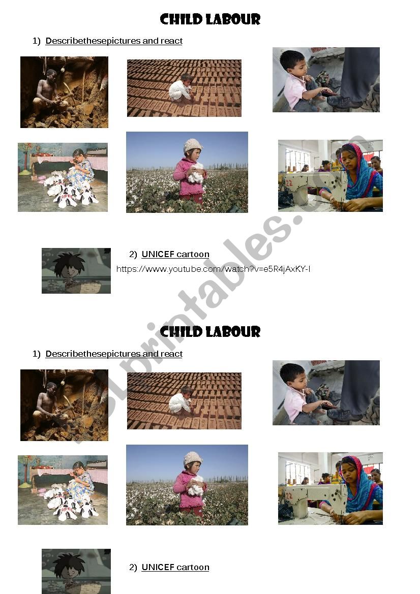 child labour worksheet