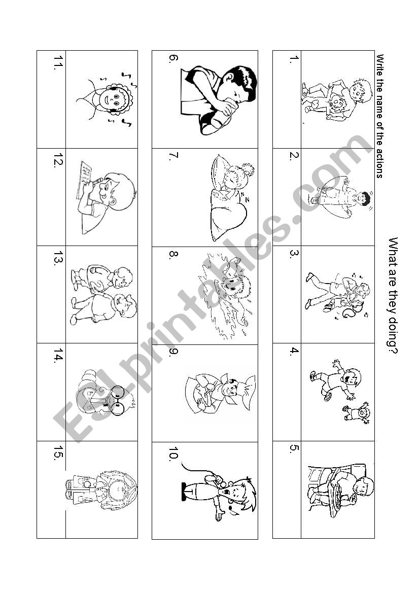 Actions in Progress worksheet