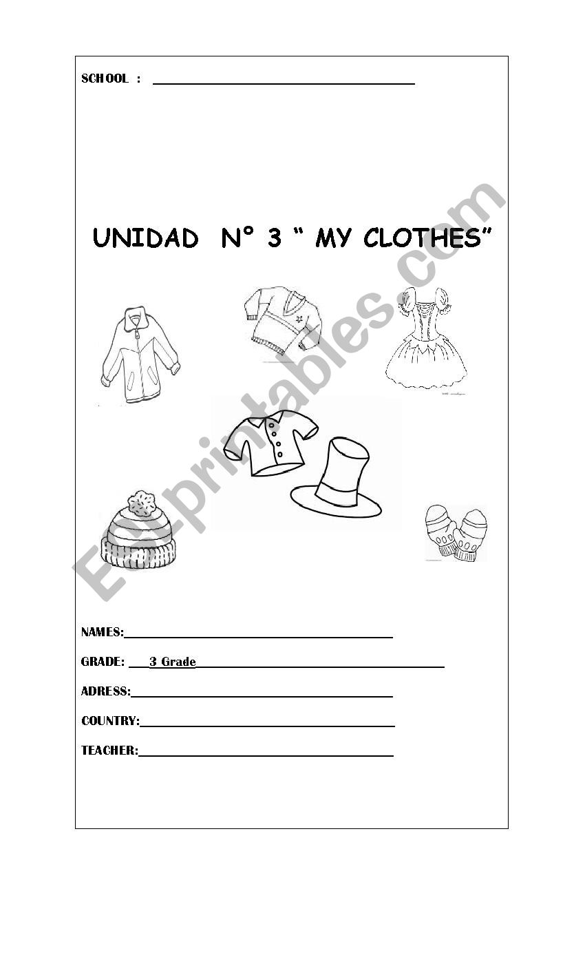 the clothes worksheet