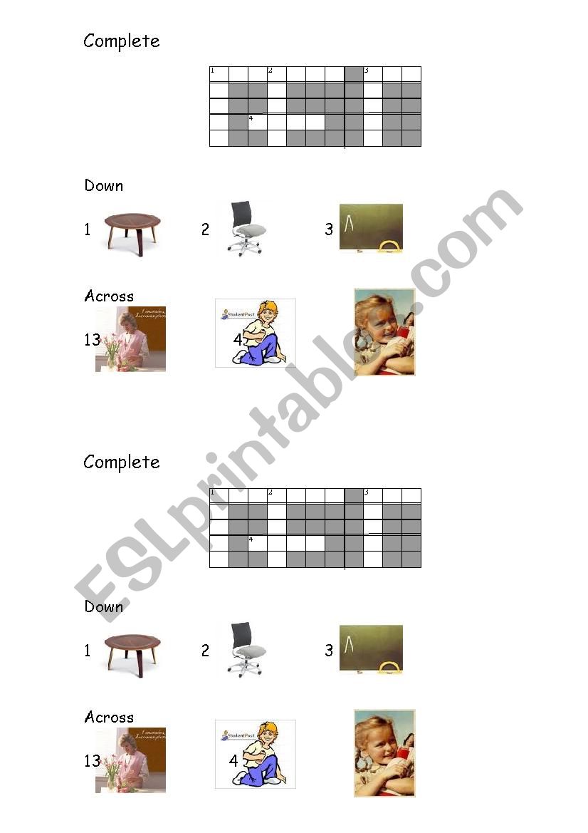 school worksheet