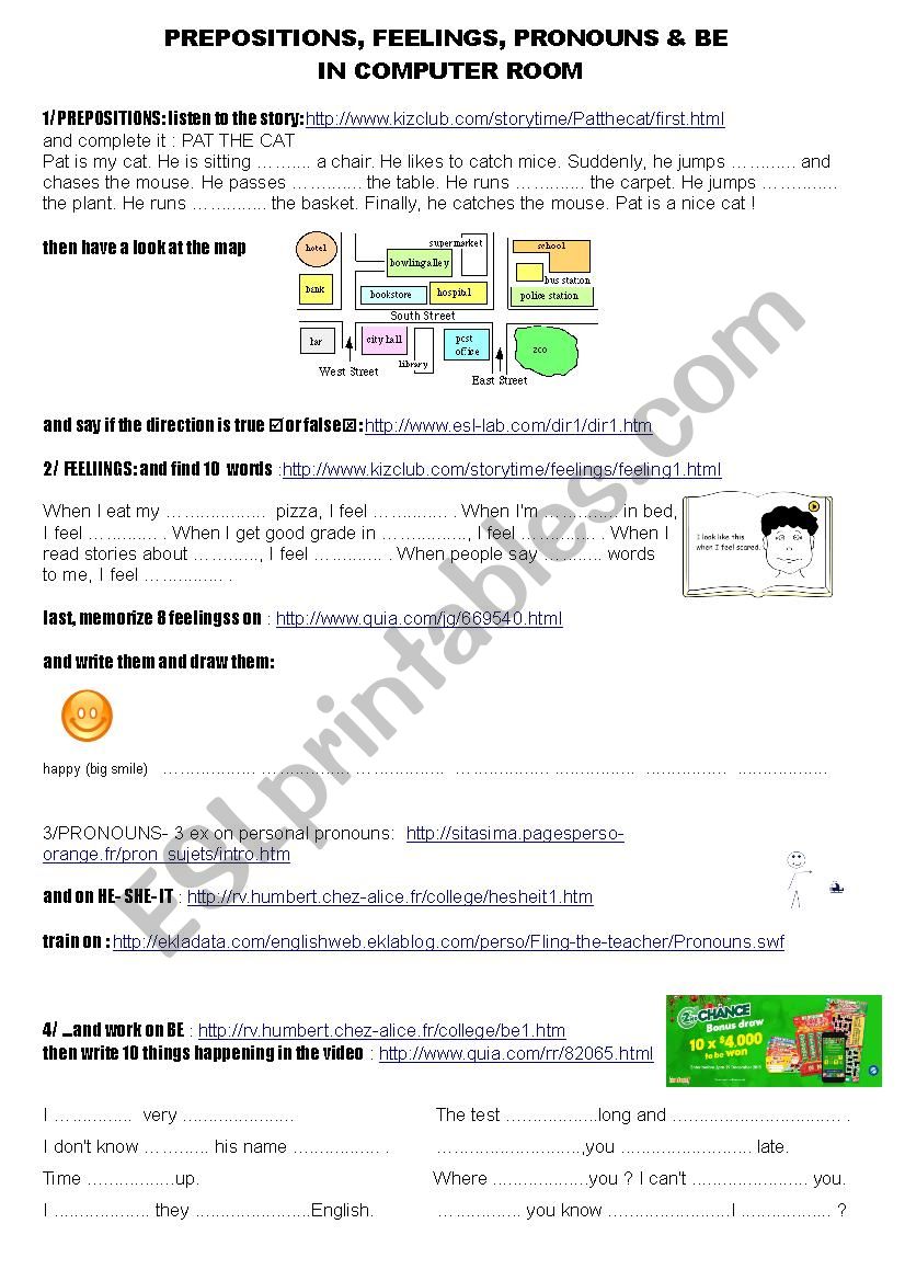 Computer room feeelings and prepositions