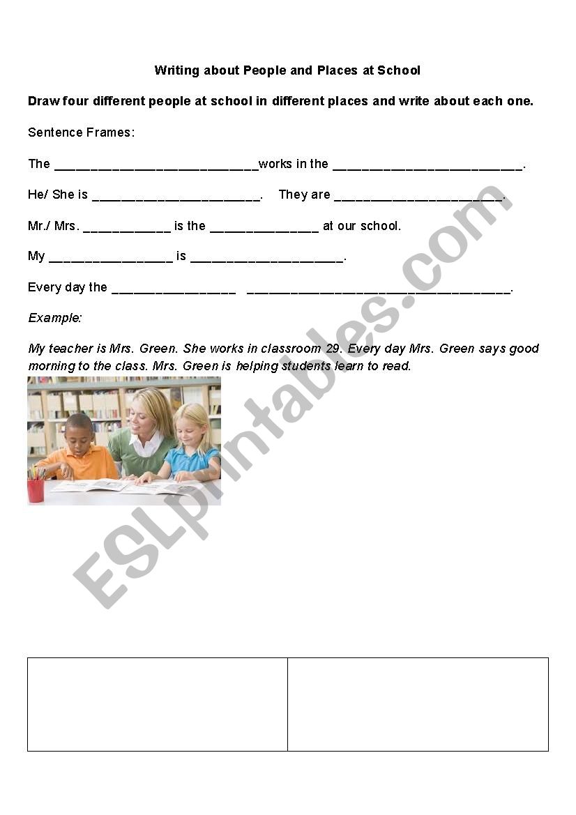 Writing about People and Places at School