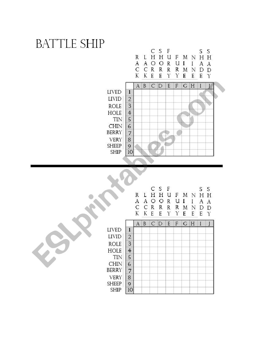 Battleship for Pronunciation Problems