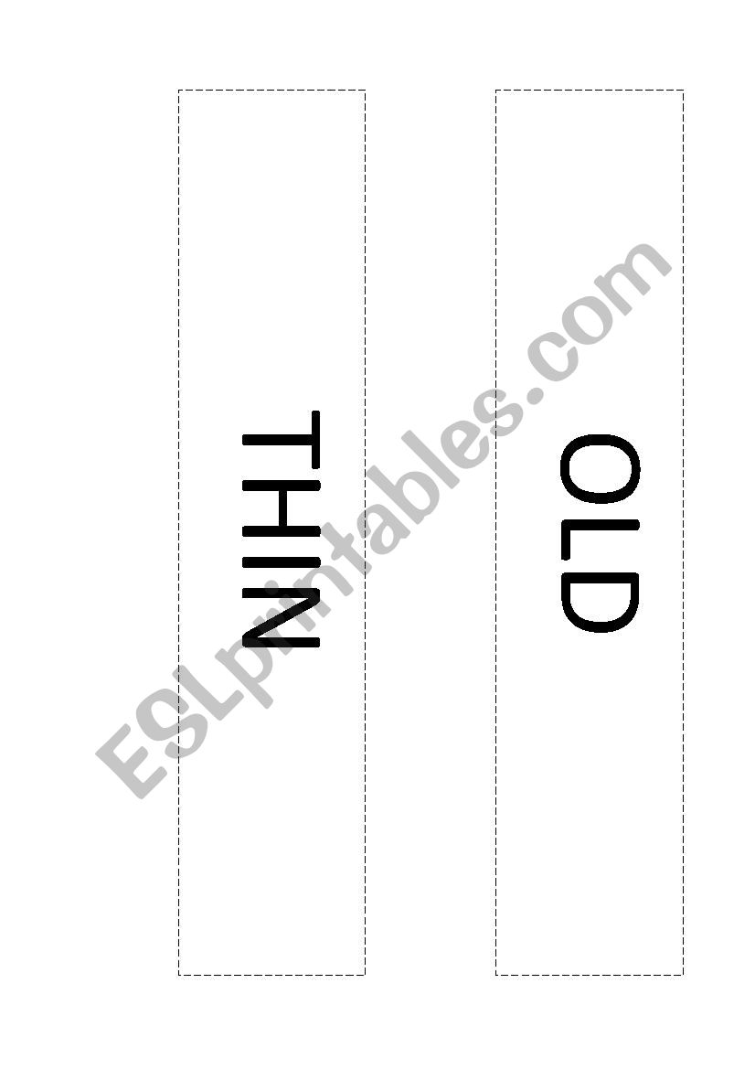 Adjtectives to cut worksheet