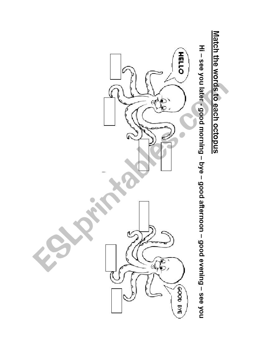 Greetings worksheet