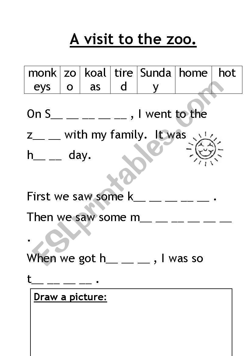 A visit to the zoo  worksheet