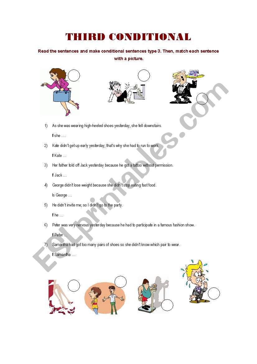 THIRD CONDITIONAL worksheet