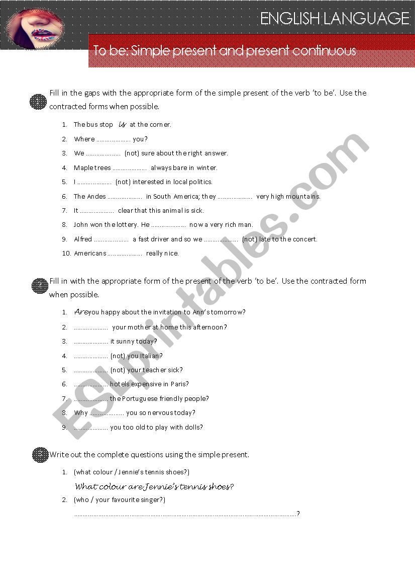 Simple Present and Present Continuous