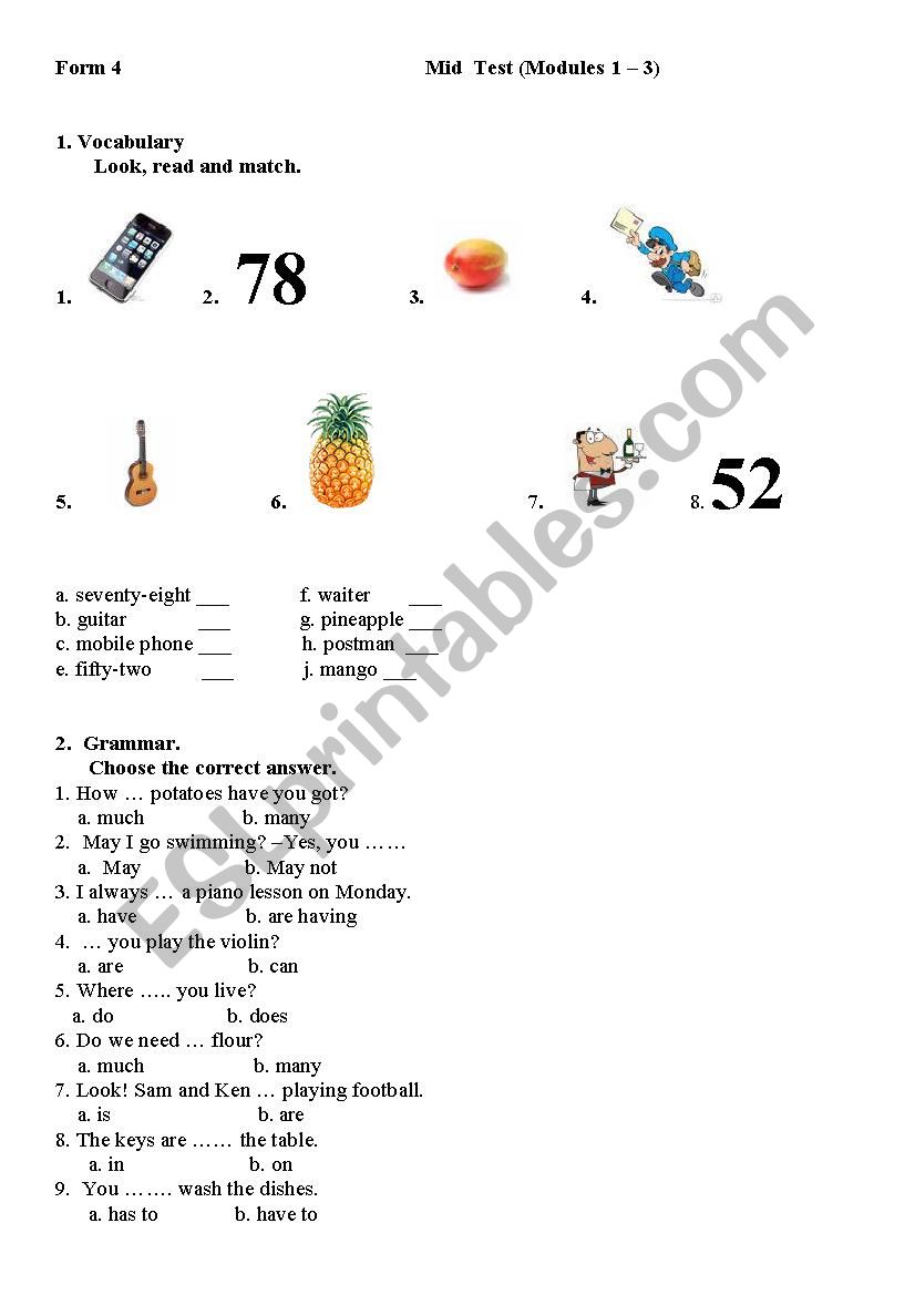 Test worksheet