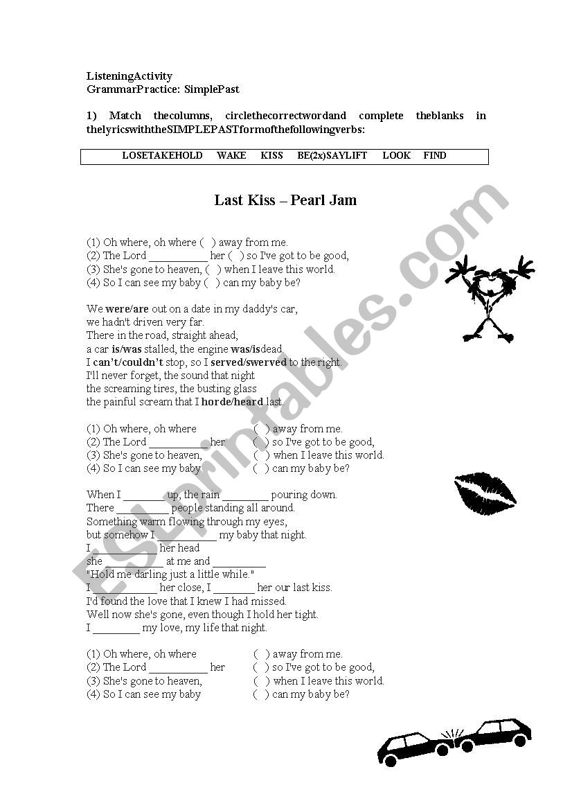 Listening Activity: Last Kiss - Pearl Jam