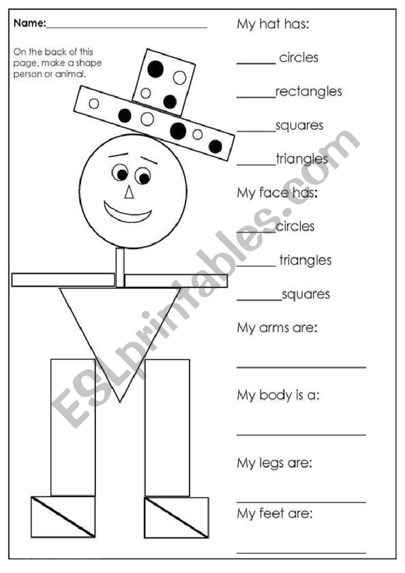 Clown worksheet