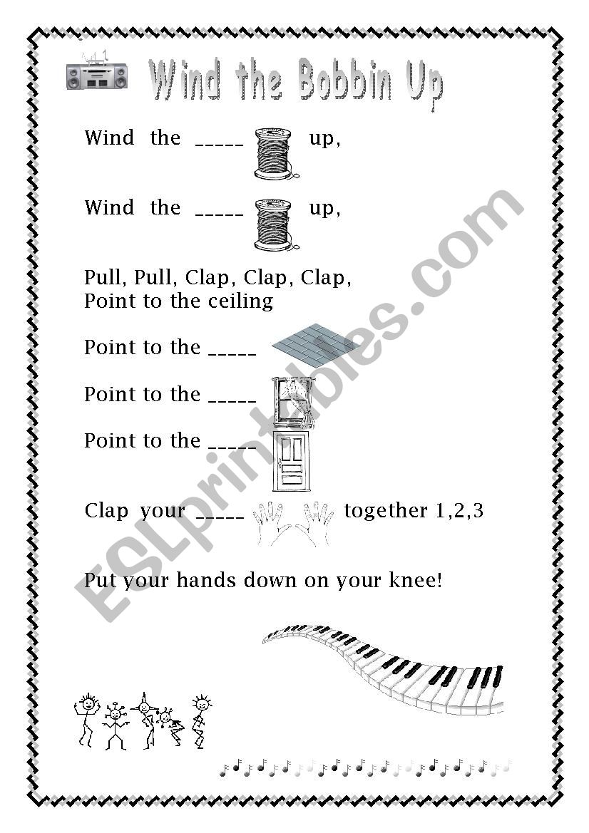 Wind the bobbin up worksheet