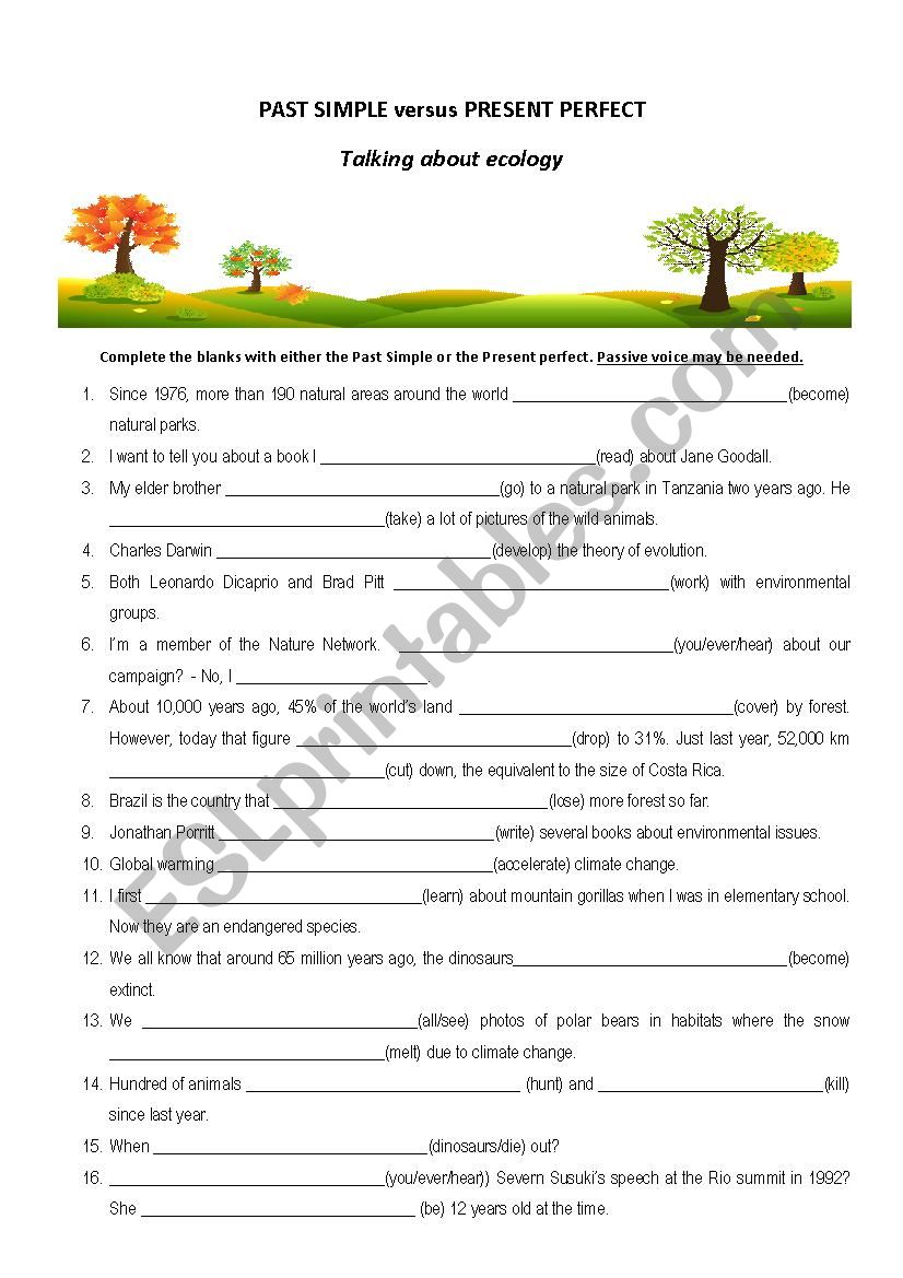 Present Perfect versus Past simple