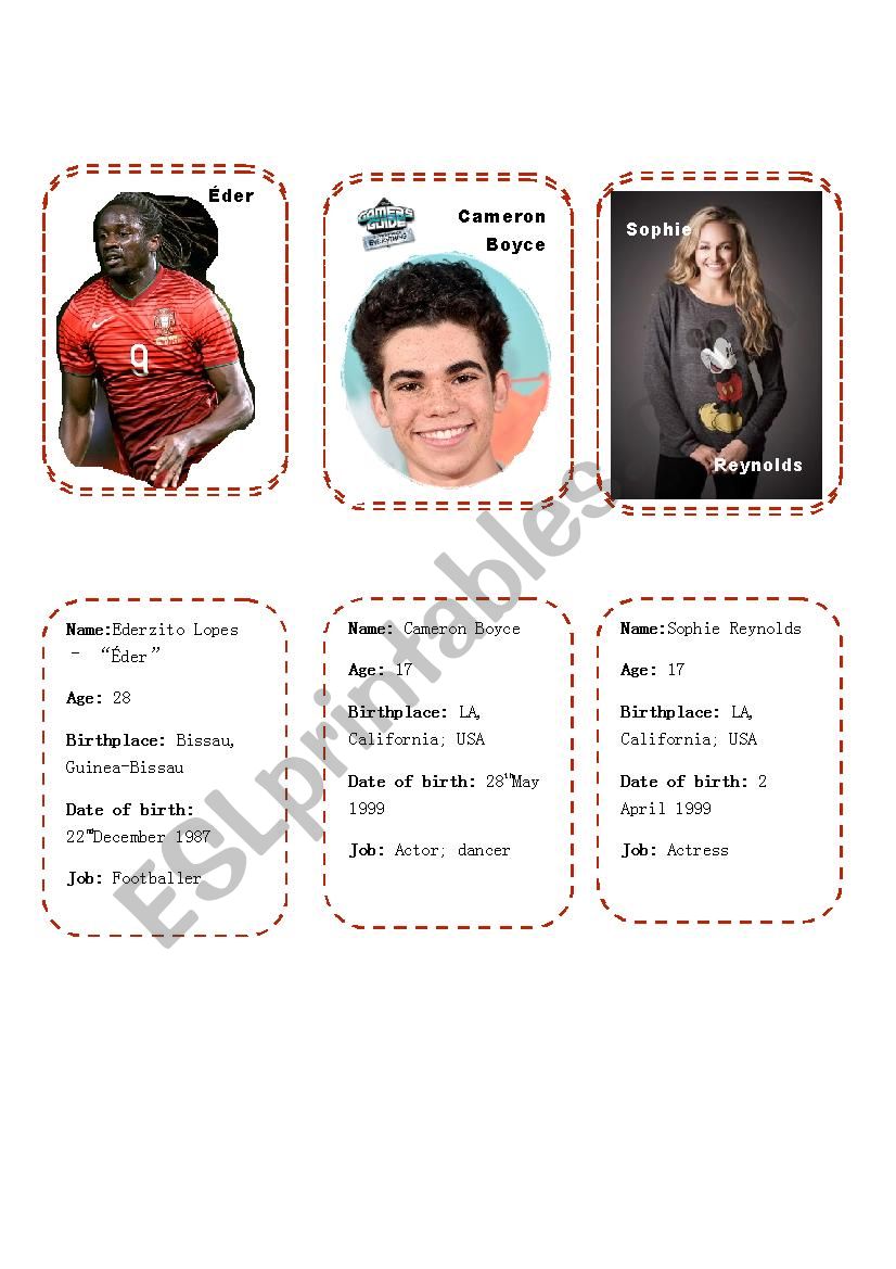 Personalities 1 worksheet