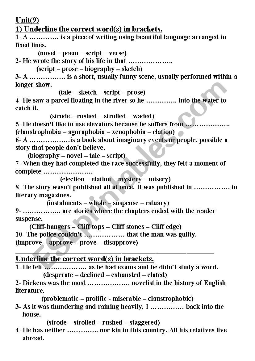 move ahead worksheet