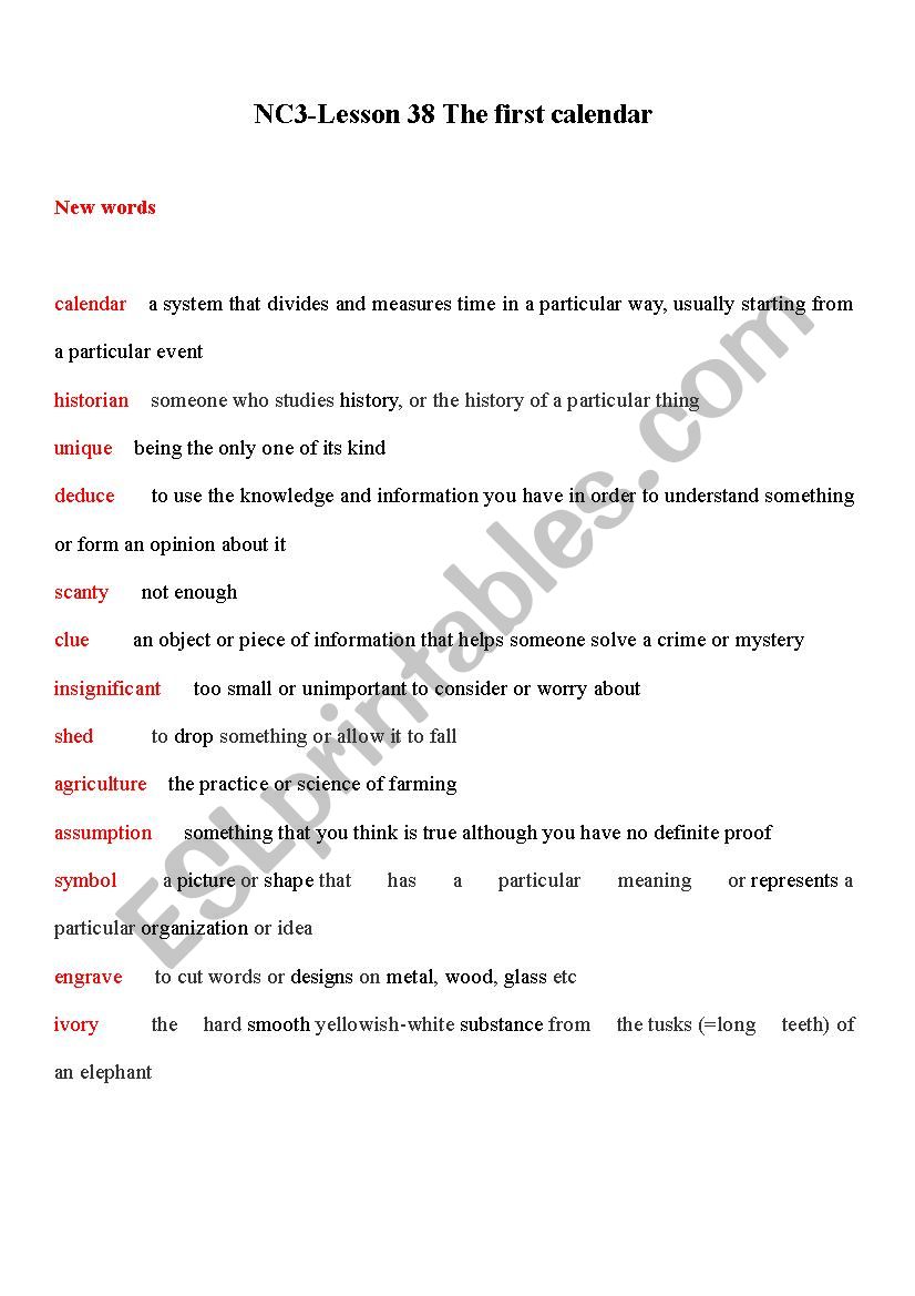 new concept english-L38-new words with definitions