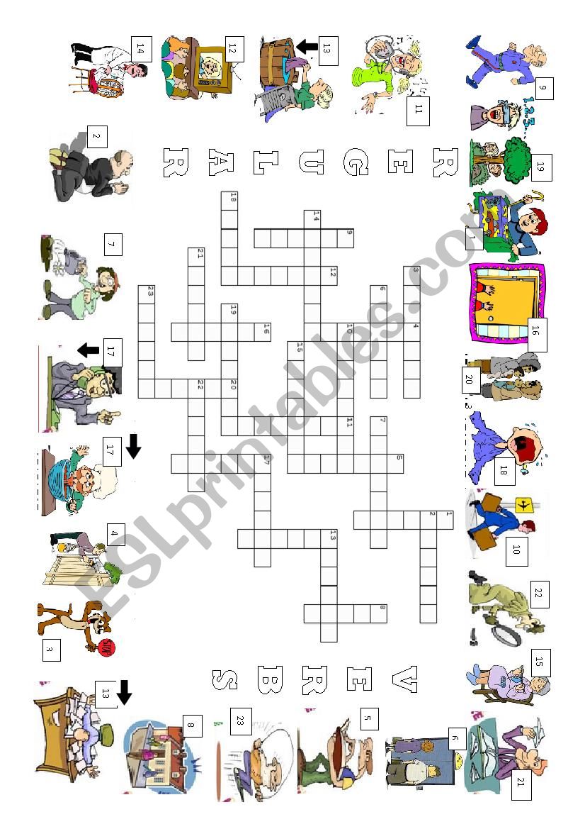 REGULAR VERBS CROSSWORD worksheet