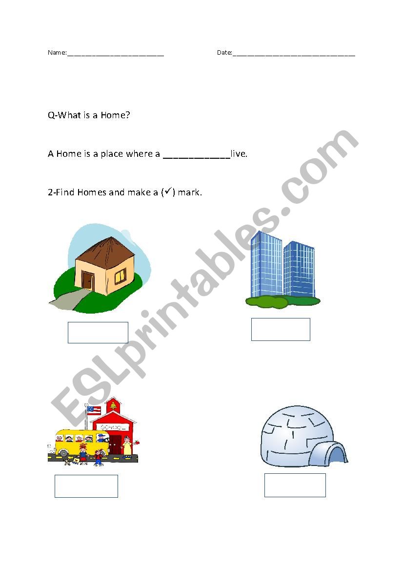 Home worksheet