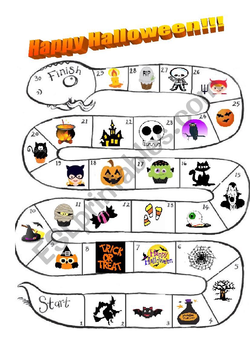 Halloween Board Game Printable Halloween Scavenger Hunt For Kids {with ...