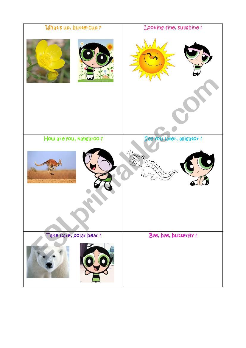 See you soon, racoon ! worksheet