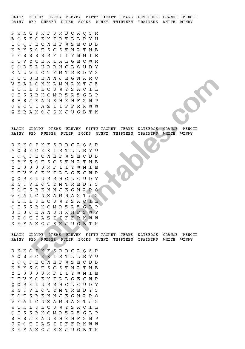 WordPuzzle  worksheet